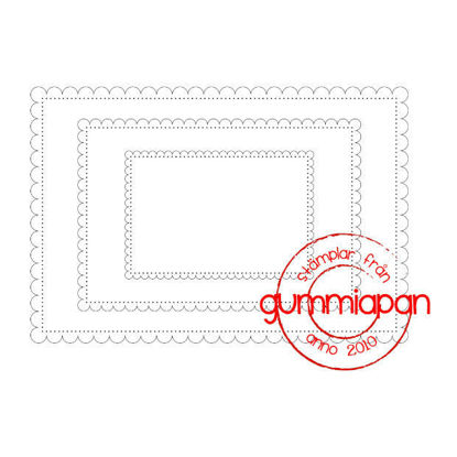 Picture of Scalloped Rectangle - Dies