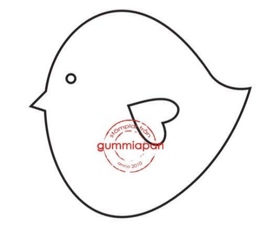 Picture of Dikke vogels kijken naar links- stempel (normaal €2,00)