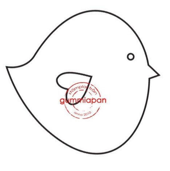 Picture of Dikke vogels kijken naar Rechts- stempel (normaal €2,00)