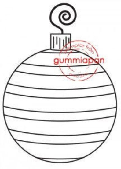 Picture of Kleine gestreepte kerstbal - stempel (normaal €1,50)