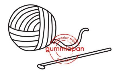 Picture of Haaknaald en garen - stempel (normaal €2,00)