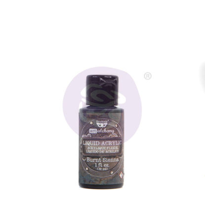 Finnabair Art Alchemy Liquid Acrylic Paint Burnt Sienna, 30 ml