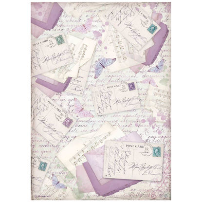 Stamperia A4 Rice Paper Provence Letters