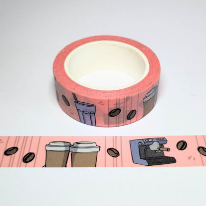 Gummiapans Washi tape- Koffiebonen