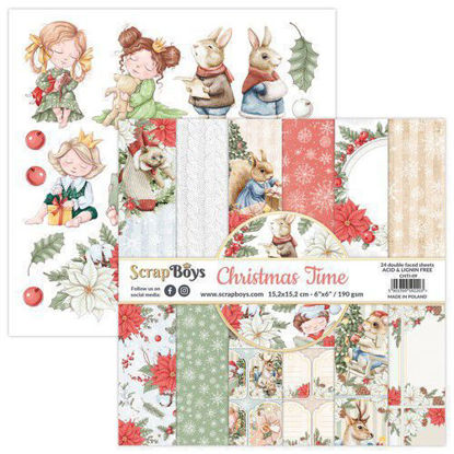 Scrapboys 6 x 6 inch Paper Pad - Christmas Time