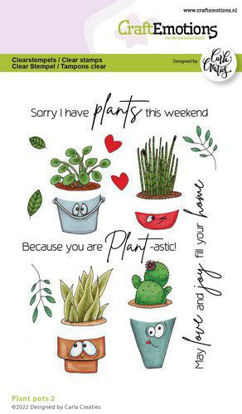 CraftEmotions clearstamps A6 - Plant pots 2 (EN) Carla Creaties